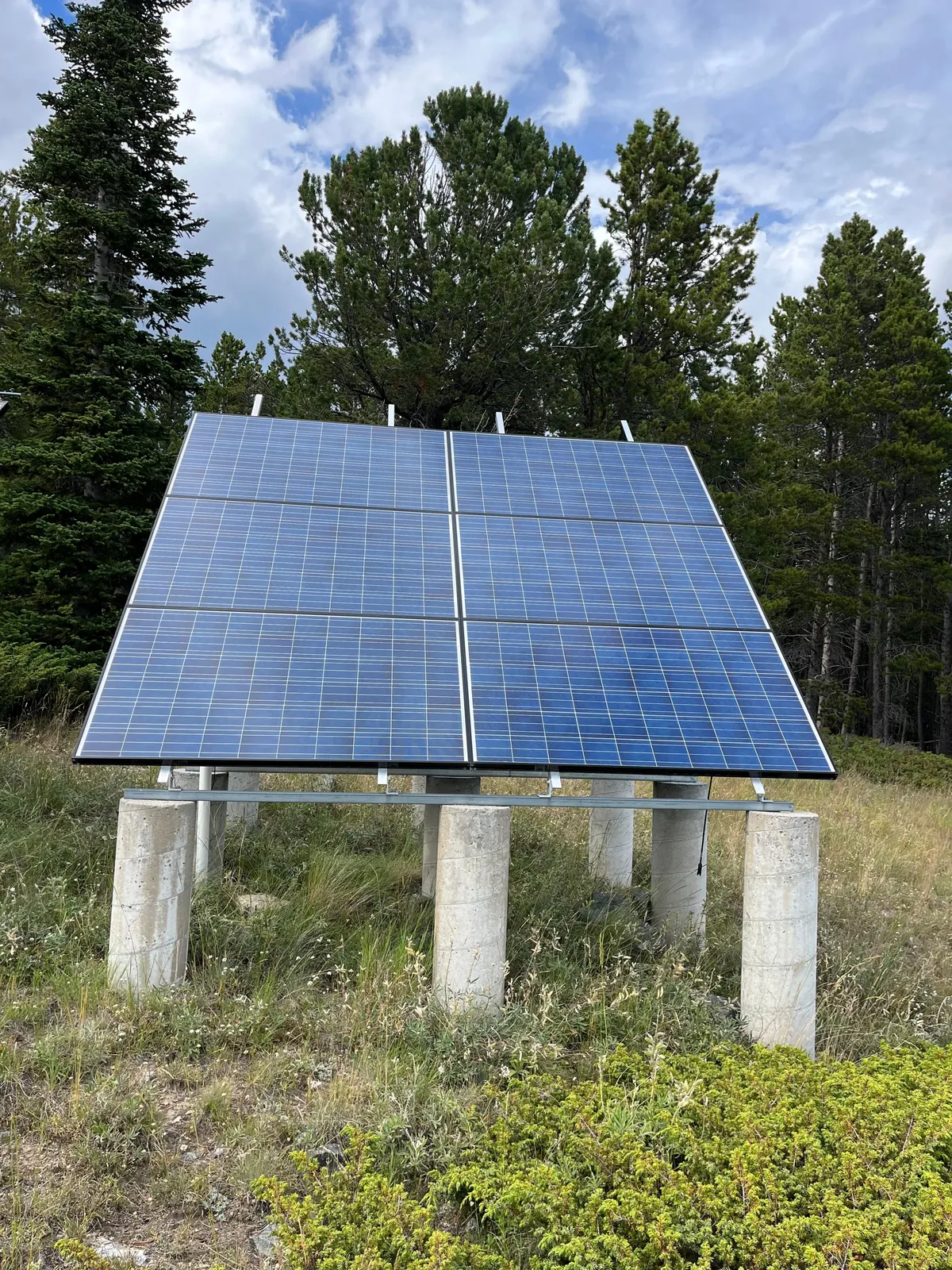 Small remote solar panel array at a Wyoming property